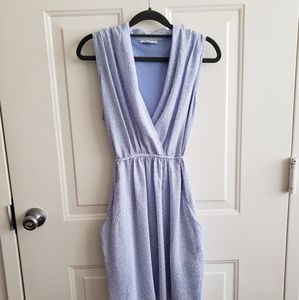 Draped Deep V mini dress